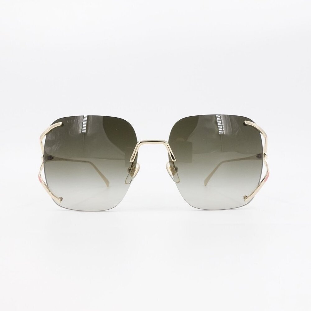 Gold Frame Gradient Gray Women's Sunglasses